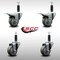 Service Caster 3'' SS Gray Poly Swivel 1'' Expanding Stem Caster Set 2 Total Lock Brakes, 4PK SCC-SSEXTTL20S314-PPUB-2-S-2-1 - alternate 2